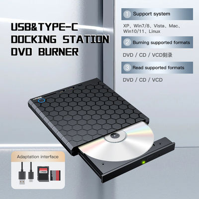 qualité  External CD DVD Burner USB 3.0 USB C CD-RW Drive DVD-RW Burner Writer Player usine
