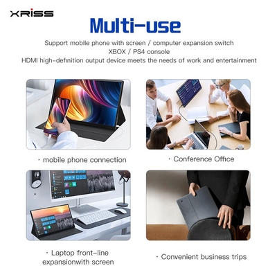 Moniteur portable de 15,6 pouces en gros FHD 4K Tactile sans contact Moniteur portable avec port HDMI de type c